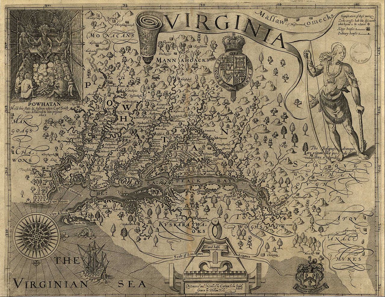 John Smith, A Map of Virginia: With a Description of the Countrey, the Commodities, People, Government and Religion (1612)