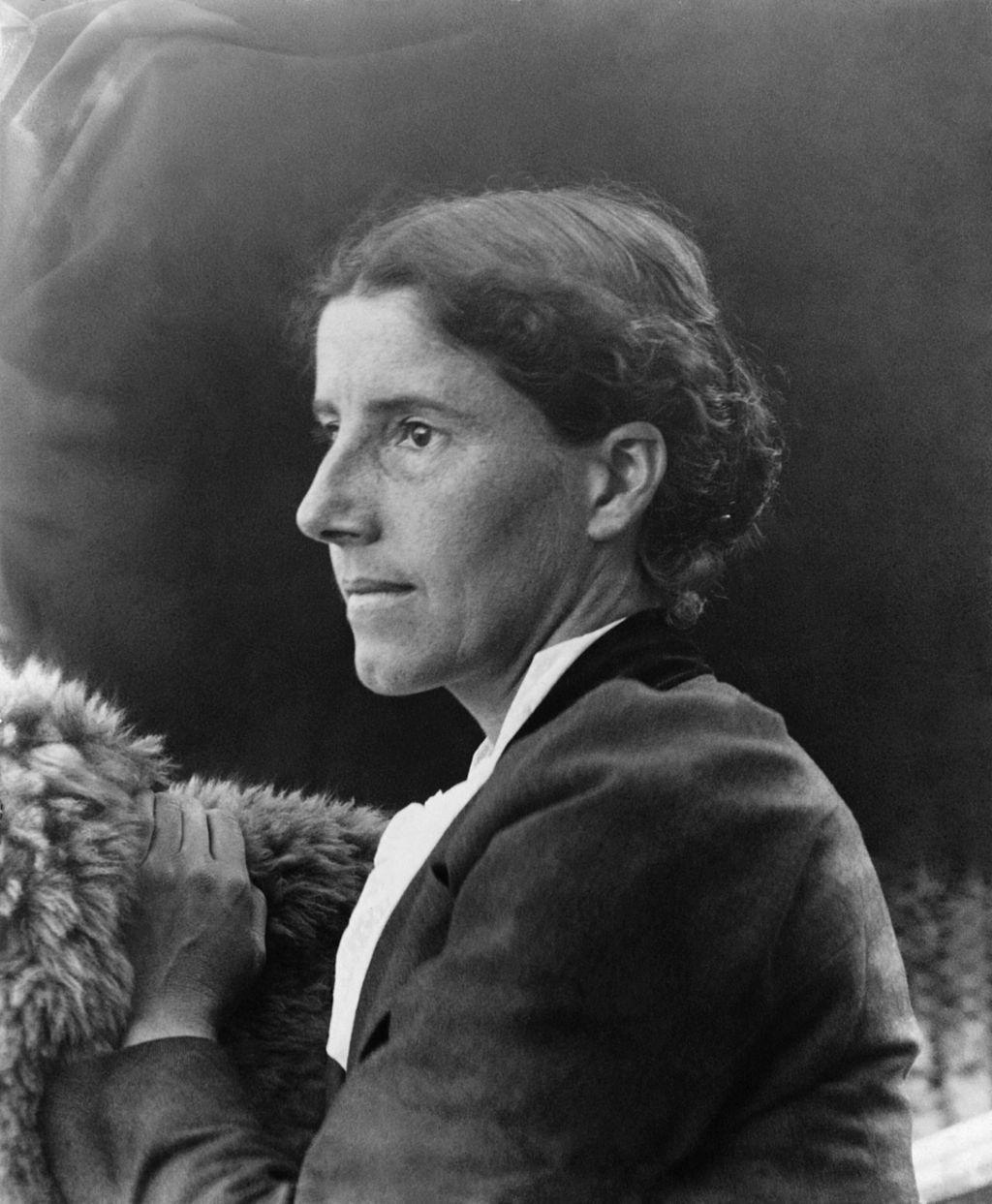 Photographic portrait of Charlotte Perkins Gilman, American author, c. 1900.