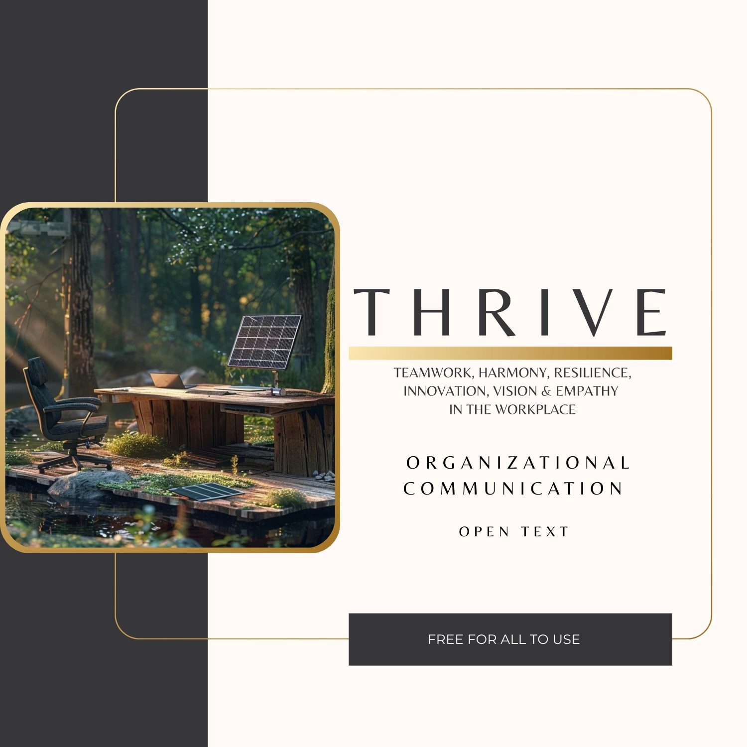 Cover image for THRIVE 2025: Teamwork, Harmony, Resilience, Innovation, Vision, & Empathy: Organizational Communication Open Text