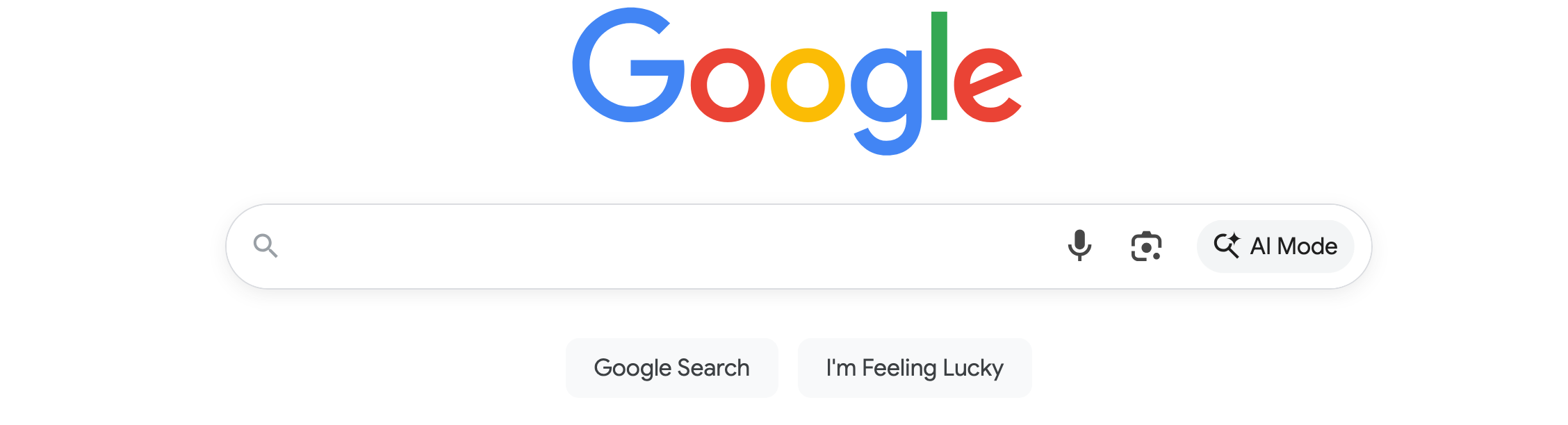 Screenshot Google homepage