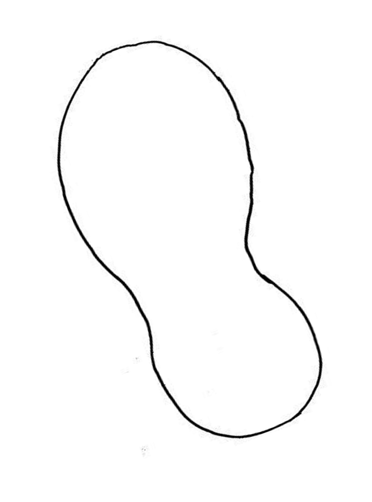 Image of an outline of a shoe